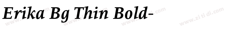 Erika Bg Thin Bold字体转换